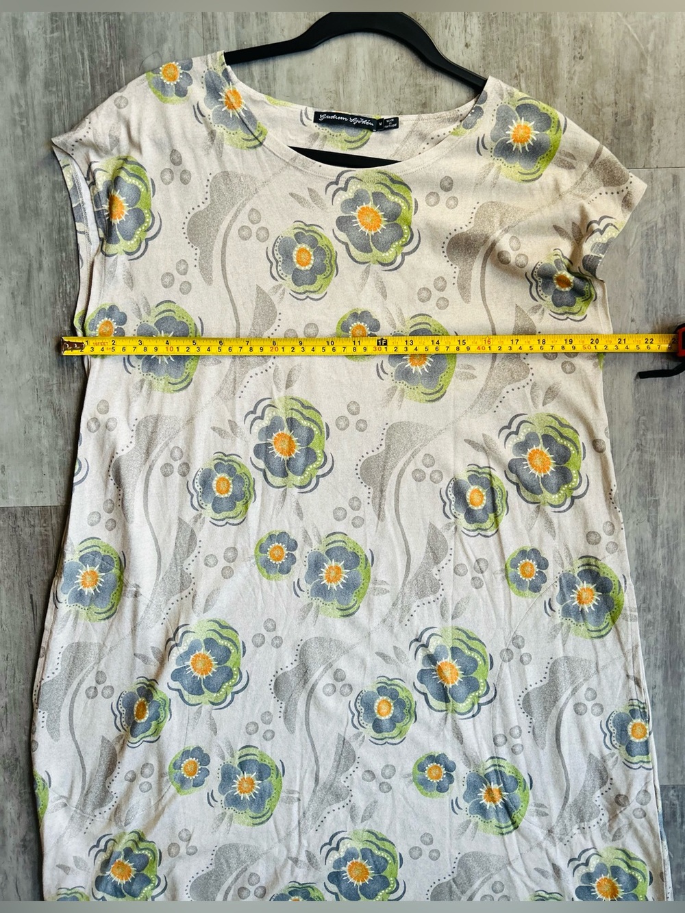 Gudrun Sjödén Organic Cotton Modal Floral Midi Dress M Portugal Lagenlook Floral - Picture 8 of 10